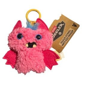 FUGGLER- Baby Pinkles- Pink Bat Plush Bag Charm Keyring